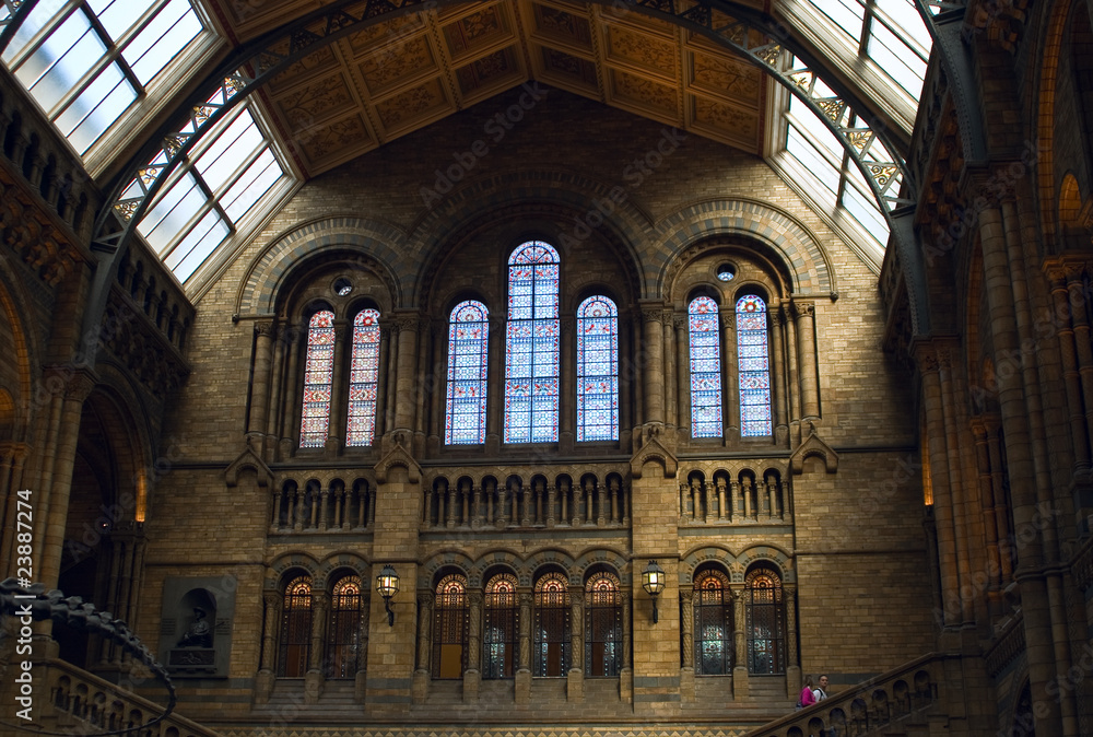 Main hall of the Natural History museum, London