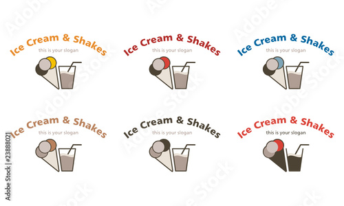 Logo - Ice Cream & Shakes