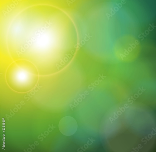 Abstract background blurry green lights