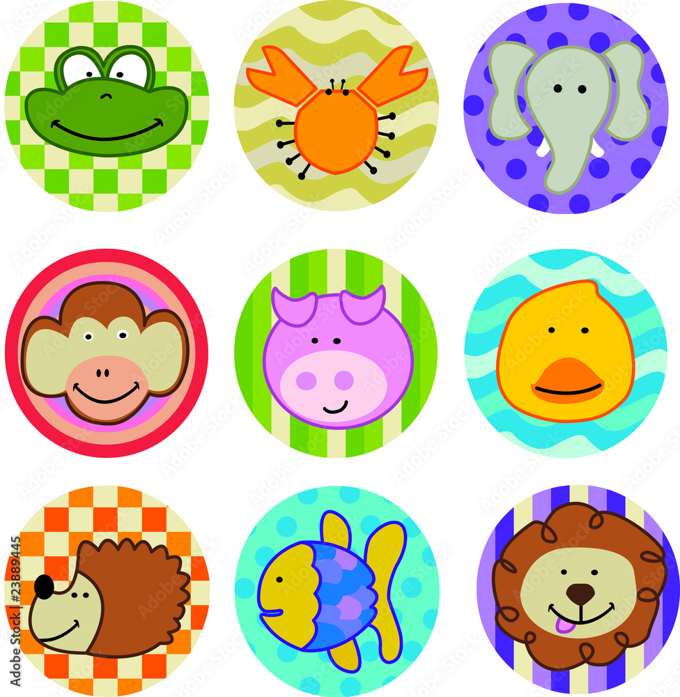 animal icons – circular animal icons – circular