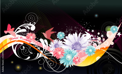 floral abstract vector illustration