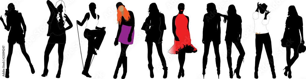 fashion women collection vector
