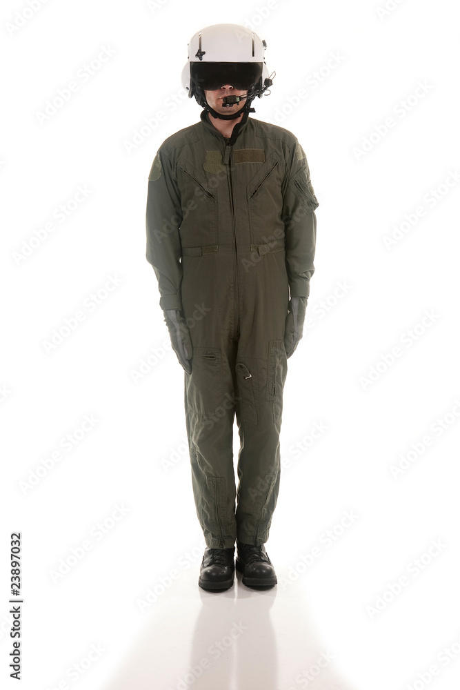 Military pilot marshalling aircraft Military pilot marshalling aircraft