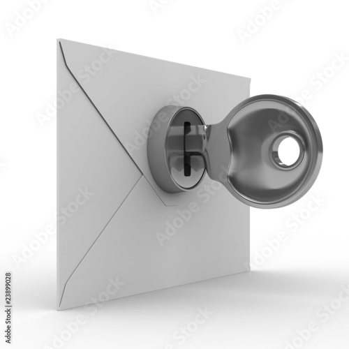 E-mail concept on white bac...