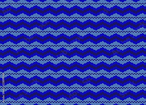 A woolen yarn design blue