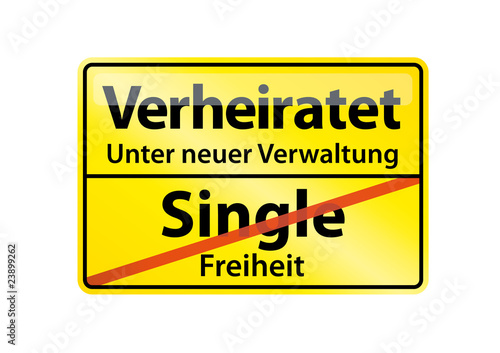 Schild Verheiratet