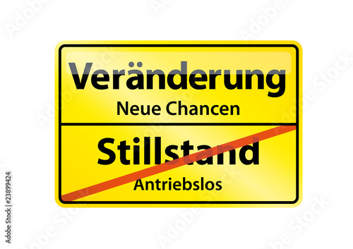 Schild Veränderung