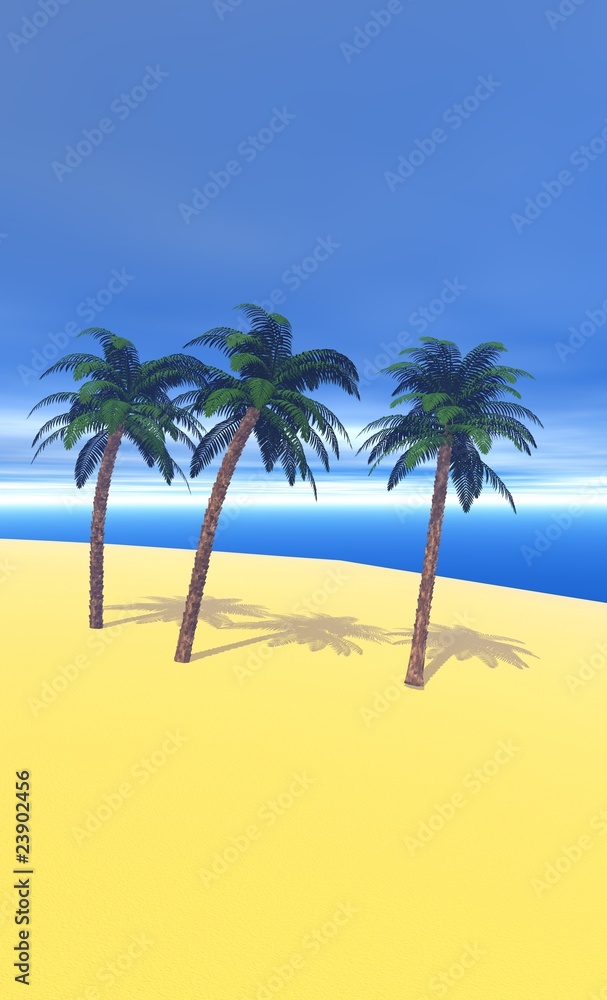 Obraz premium plage et palmiers