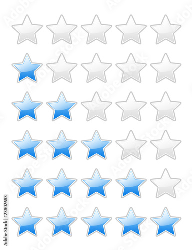 Bewertungssterne 5fach blau