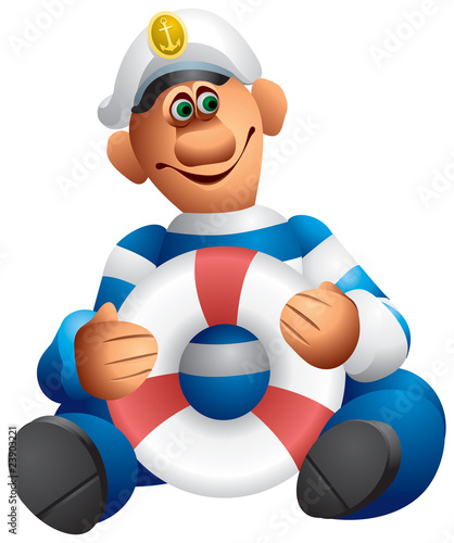 Seaman with a lifebuoy