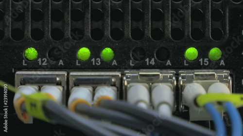 The high definition footage of a server room