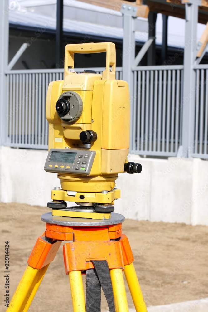 Yellow theodolite