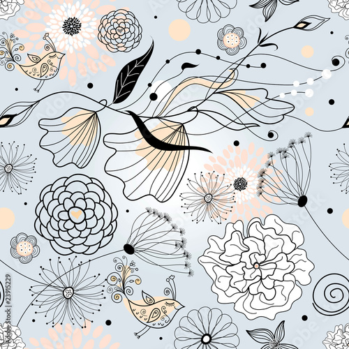 Canvas Print Graphic floral pattern