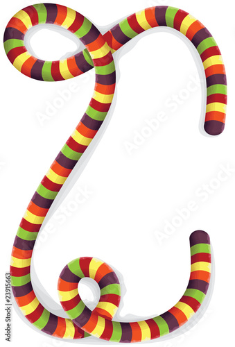 Colorful twisted candy border