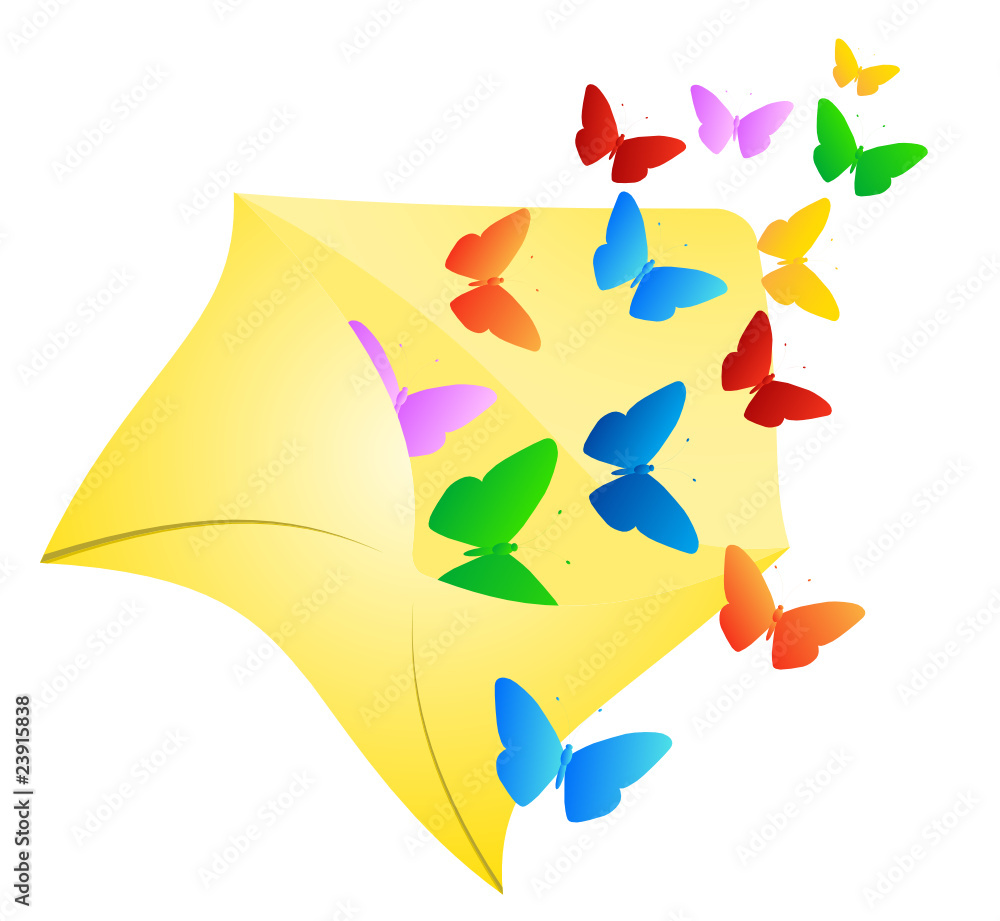 Fototapeta premium Butterflies in envelope