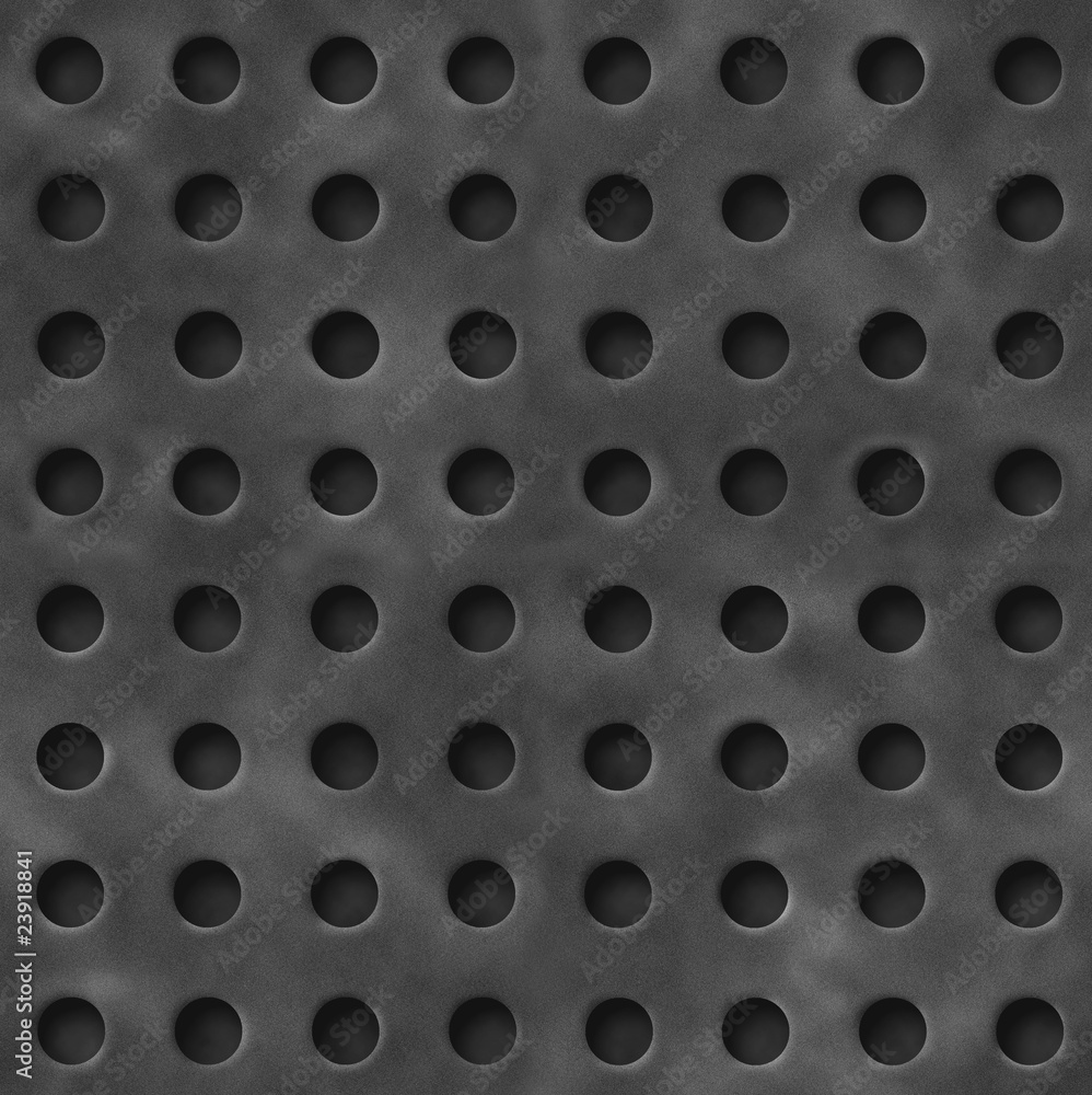 Illustration of iron grate with circular holes Illustration of iron grate with circular holes