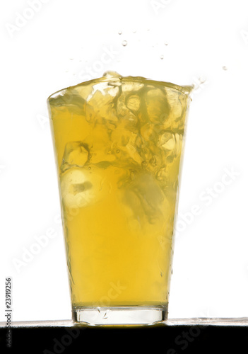 Orange squash drink with ice