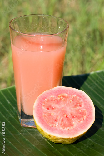 Glass of guava juice