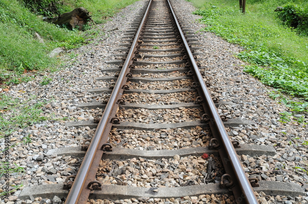 Railway Track Through The Countryside