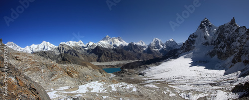 Everest panorama from the Renjo Pass photo