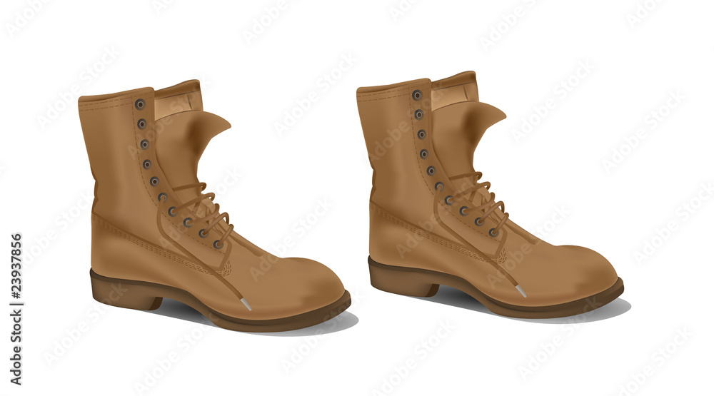 Boots detail vector illustration Boots detail vector illustration