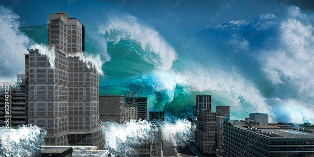 tsunami v2 - obrazy, fototapety, plakaty 