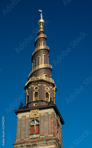 Canvas Print church spire copenhagen