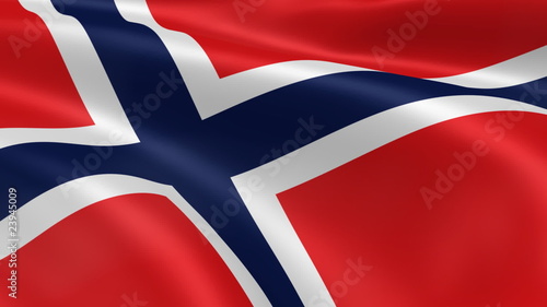 Norwegian flag in the wind