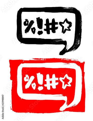 expletive in speech bubble