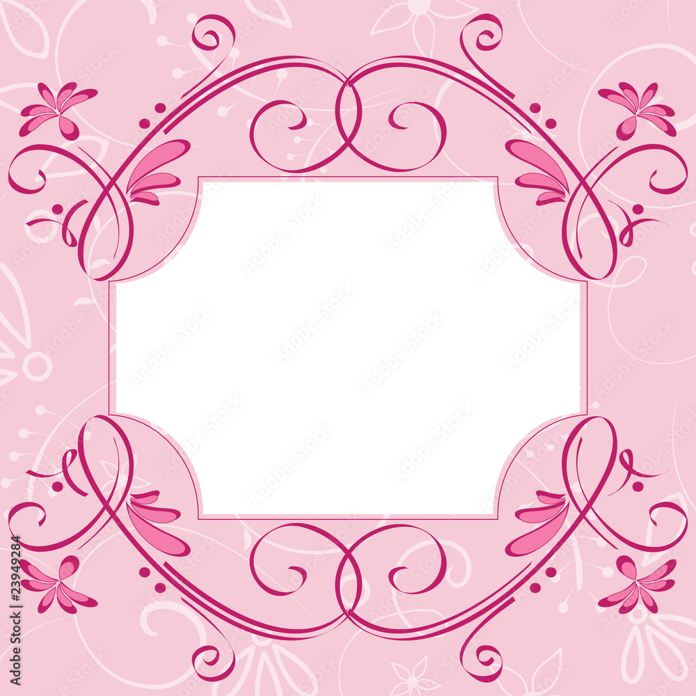 Vector pink cute card