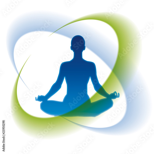 Frau im Lotussitz - Meditation
