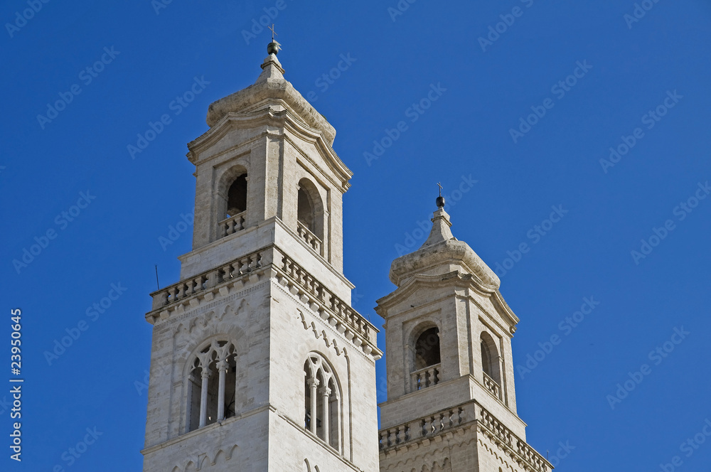 Twin Belltowers Cathedral. Altamura. Apulia.