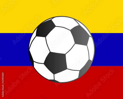 Fahne von Venezuela und Fu  ball