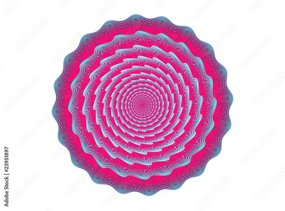 Fototapeta premium Optical Illusion in Blue and Red