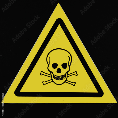 Schilderij op canvas Alerting poisoning of intoxicants to a danger