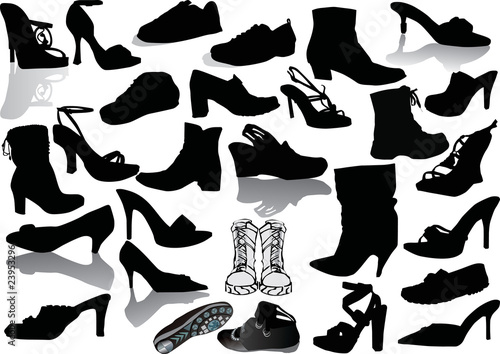 collection of shoes silhouettes