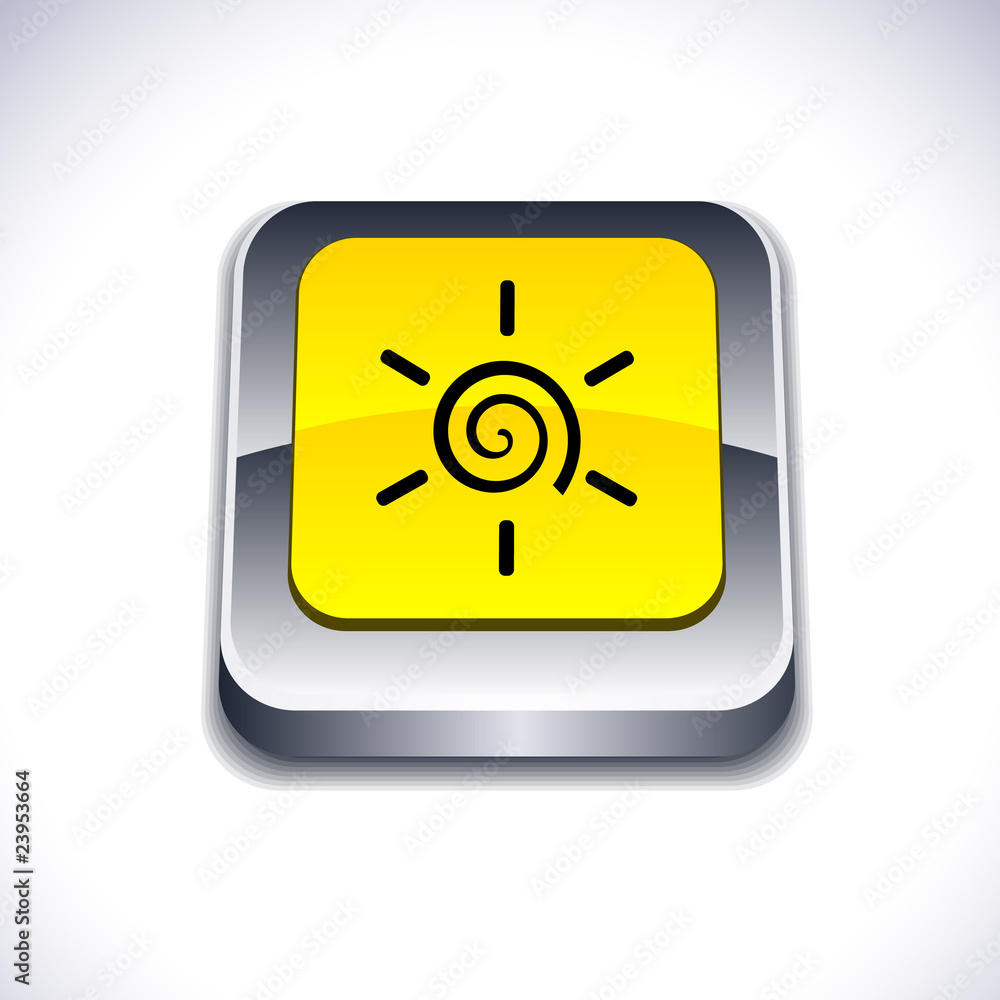 Sun 3d button. Sun 3d button.