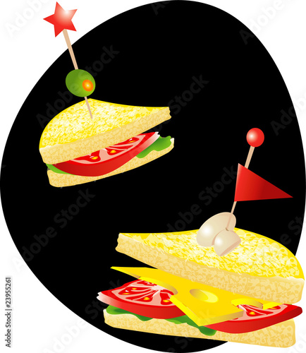 Sandwich cheese, tomato and lettuce