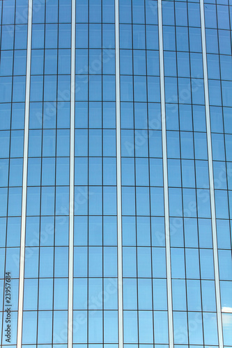 Glass wall of business center