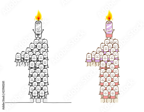 cartoon candles number 1