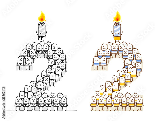 cartoon candles number 2