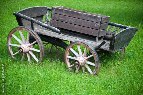Abandoned old horse cart.
