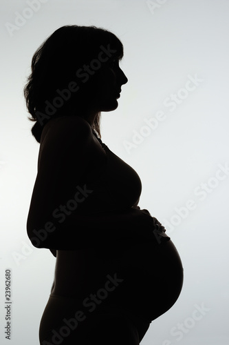 shadow of a pregnant woman