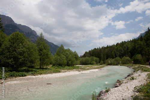 River Isar in Austria close to Mittenwald