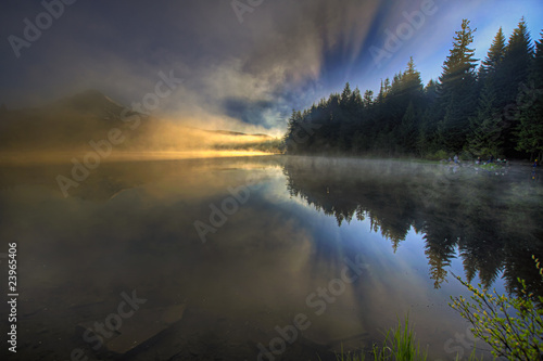 Foggy Morning at Trillium Lake