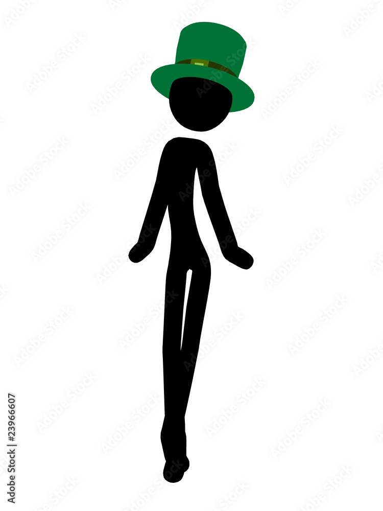 St. Patricks Day Stickman Illustration Silhouette