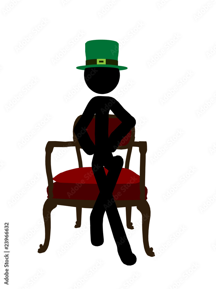 St. Patricks Day Stickman Illustration Silhouette St. Patricks Day Stickman Illustration Silhouette