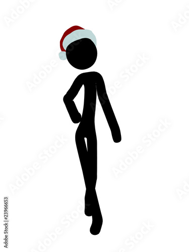 Christmas Stickman Illustration Silhouette