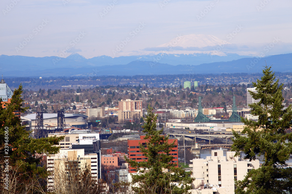 NE Portland OR city view.