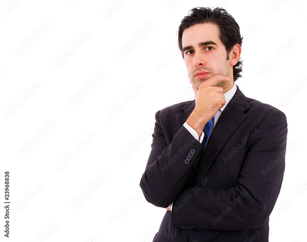 young business man portrait isolated on white young business man portrait isolated on white